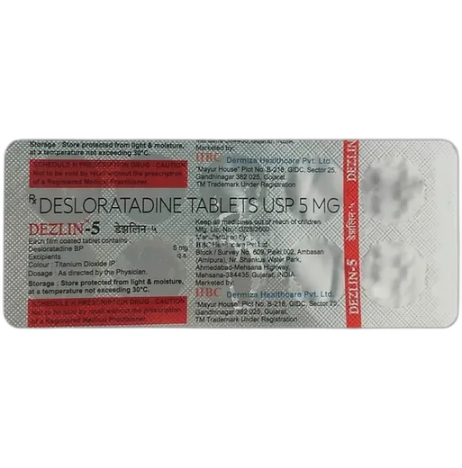 dezlin 5mg tablet 10's